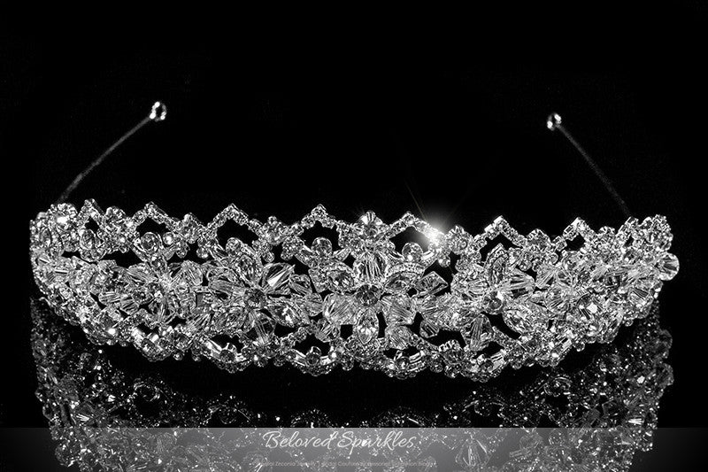 Lara Victorian Art Deco Silver Tiara | Swarovski Crystal - Beloved Sparkles
- 1